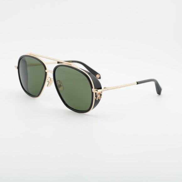 Roberto Cavalli SRC008M 0300 Sunglasses Gold Aviator Frame, Green Lenses main image 10